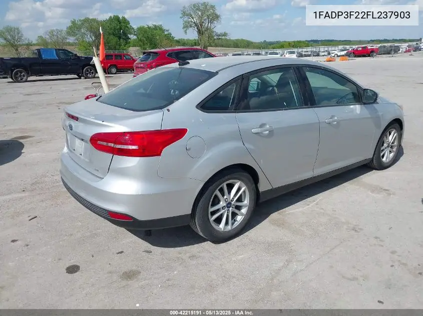 2015 Ford Focus Se VIN: 1FADP3F22FL237903 Lot: 42215191