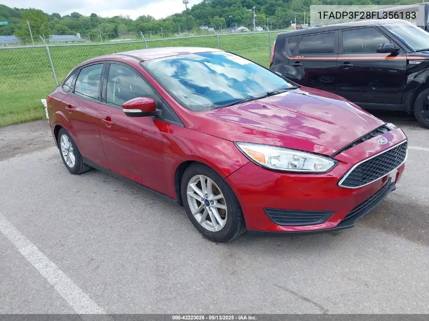 2015 Ford Focus Se VIN: 1FADP3F28FL356183 Lot: 42223026