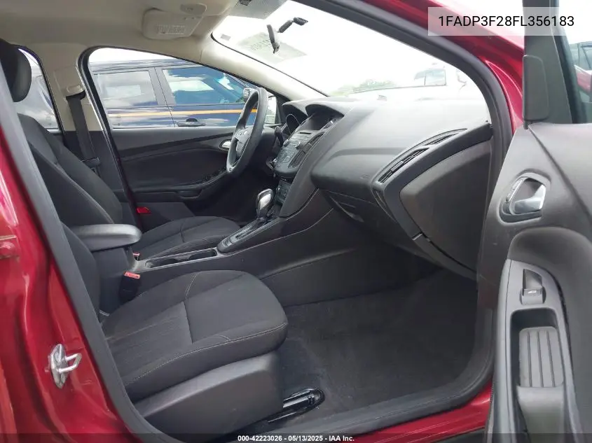 2015 Ford Focus Se VIN: 1FADP3F28FL356183 Lot: 42223026