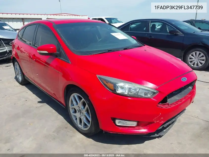 2015 Ford Focus Se VIN: 1FADP3K29FL347739 Lot: 42242023