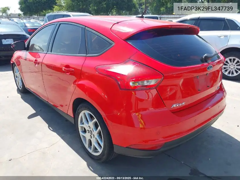2015 Ford Focus Se VIN: 1FADP3K29FL347739 Lot: 42242023