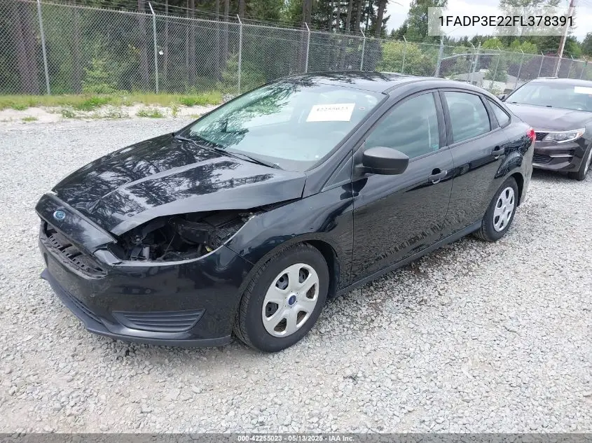 2015 Ford Focus S VIN: 1FADP3E22FL378391 Lot: 42255023