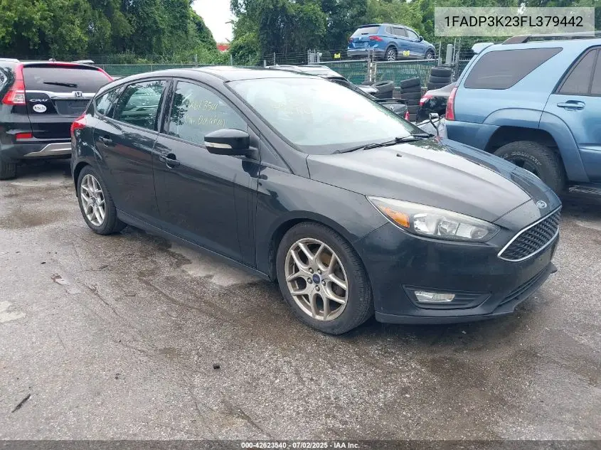 2015 Ford Focus Se VIN: 1FADP3K23FL379442 Lot: 42623540