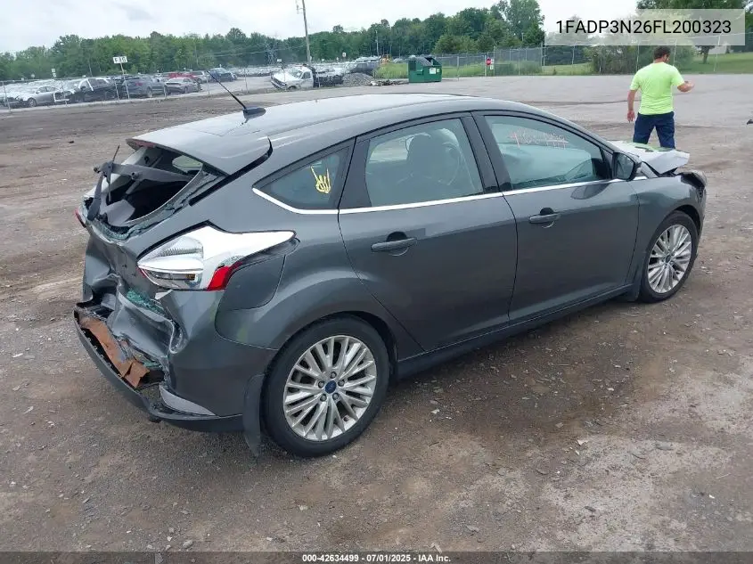 2015 Ford Focus Titanium VIN: 1FADP3N26FL200323 Lot: 42634499