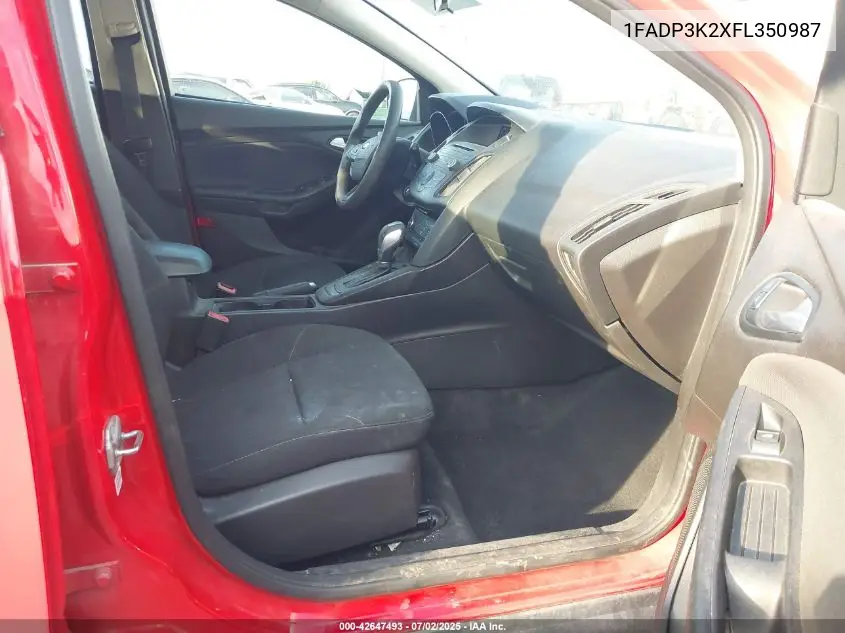 2015 Ford Focus Se VIN: 1FADP3K2XFL350987 Lot: 42647493