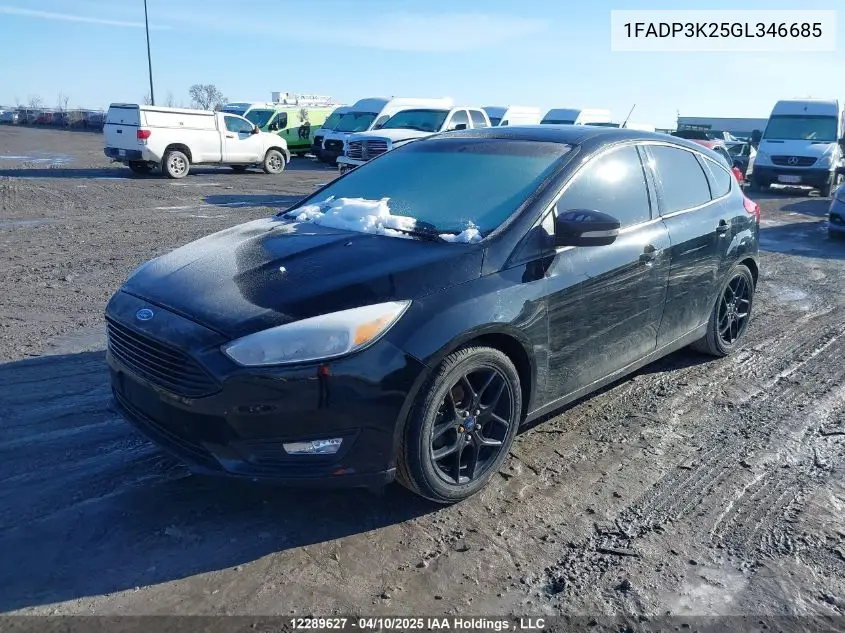 2016 Ford Focus Se VIN: 1FADP3K25GL346685 Lot: 12289627
