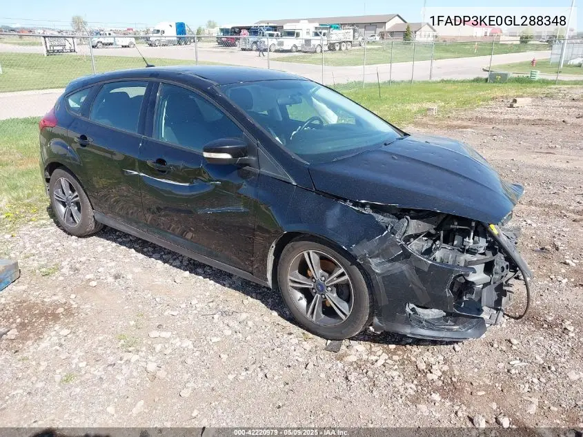 2016 Ford Focus Se VIN: 1FADP3KE0GL288348 Lot: 42220979