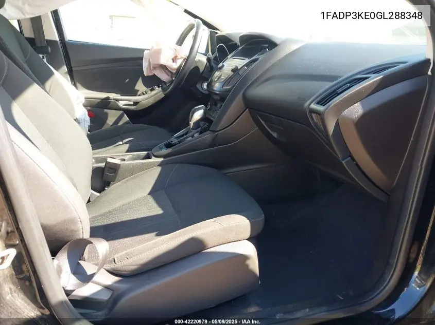 2016 Ford Focus Se VIN: 1FADP3KE0GL288348 Lot: 42220979