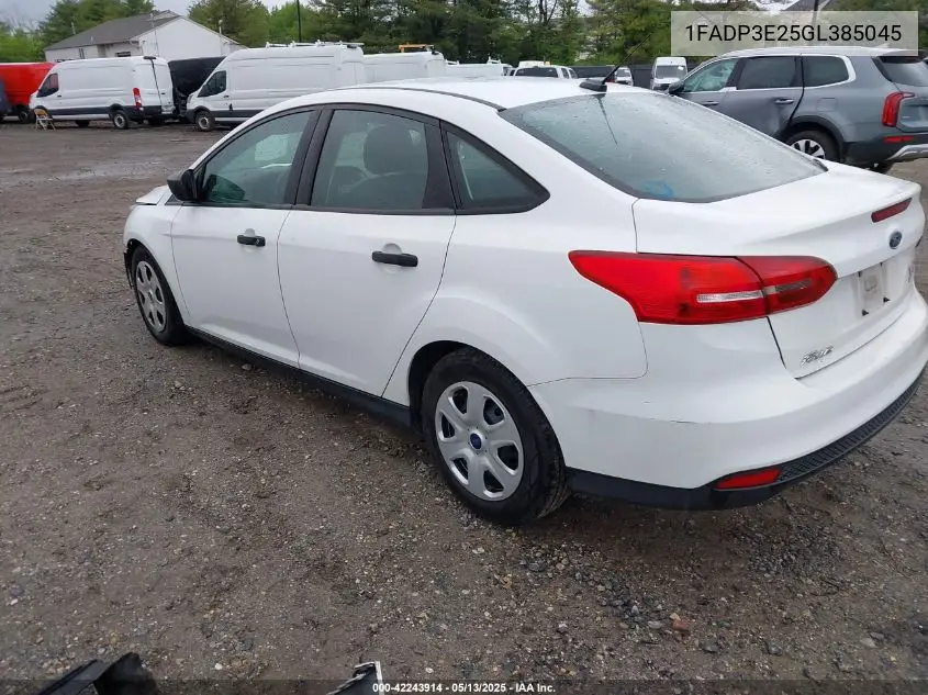2016 Ford Focus S VIN: 1FADP3E25GL385045 Lot: 42243914