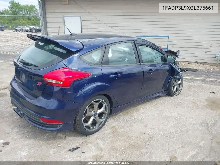 2016 Ford Focus St VIN: 1FADP3L9XGL375661 Lot: 42365198