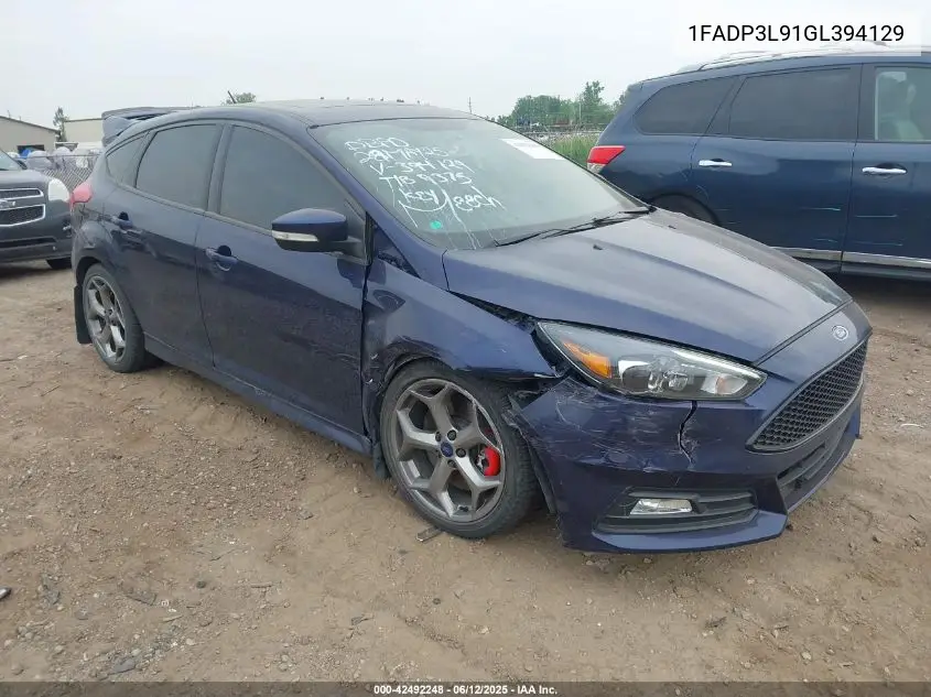 2016 Ford Focus St VIN: 1FADP3L91GL394129 Lot: 42492248