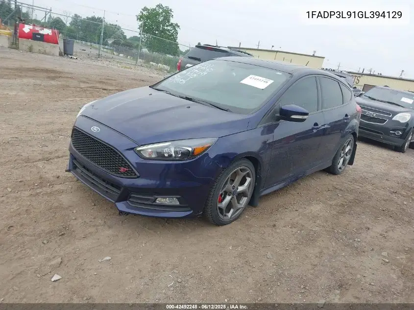 2016 Ford Focus St VIN: 1FADP3L91GL394129 Lot: 42492248