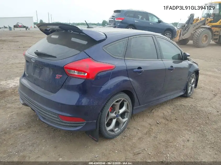 2016 Ford Focus St VIN: 1FADP3L91GL394129 Lot: 42492248