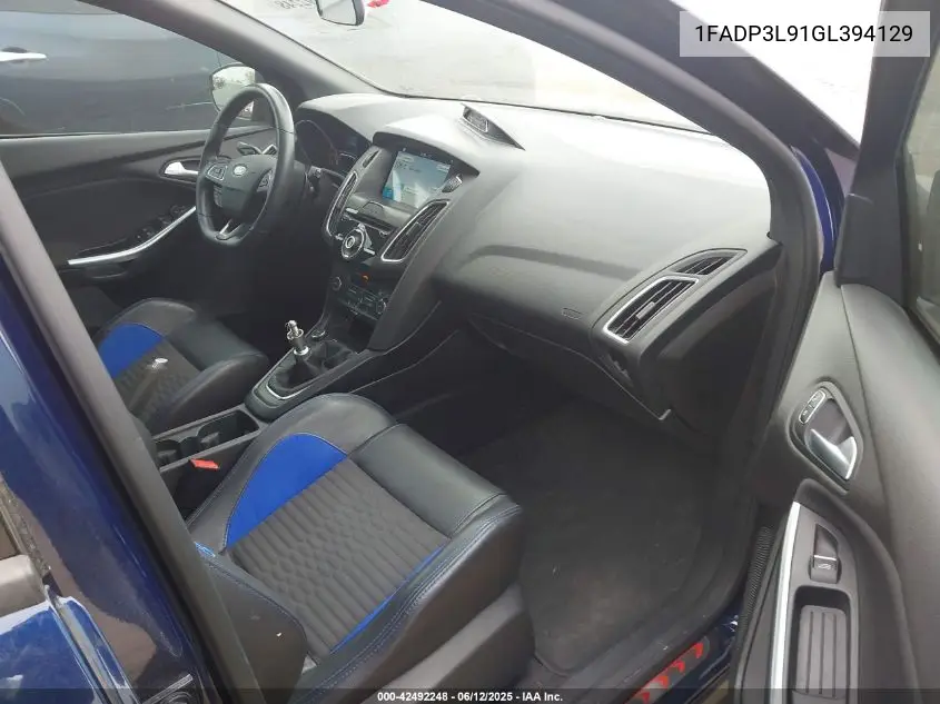2016 Ford Focus St VIN: 1FADP3L91GL394129 Lot: 42492248