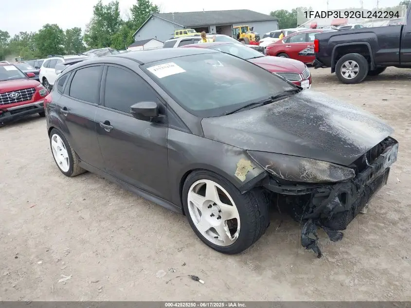 2016 Ford Focus St VIN: 1FADP3L92GL242294 Lot: 42525250