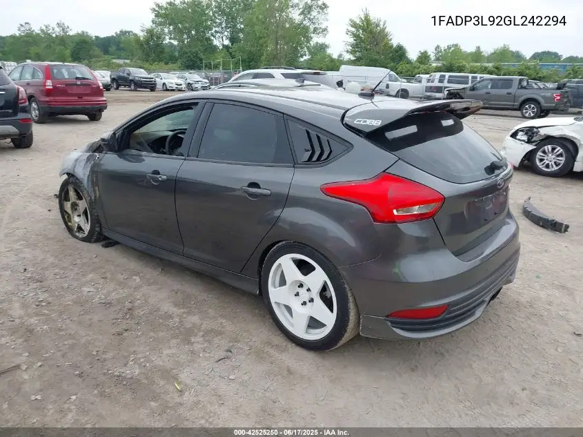 2016 Ford Focus St VIN: 1FADP3L92GL242294 Lot: 42525250