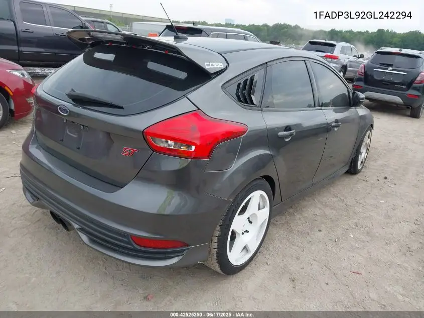 2016 Ford Focus St VIN: 1FADP3L92GL242294 Lot: 42525250