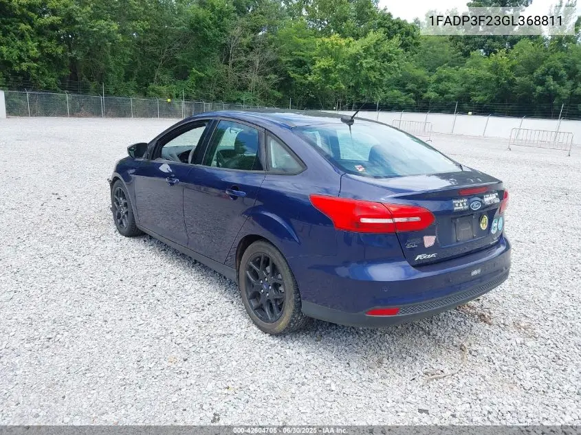 2016 Ford Focus Se VIN: 1FADP3F23GL368811 Lot: 42604705