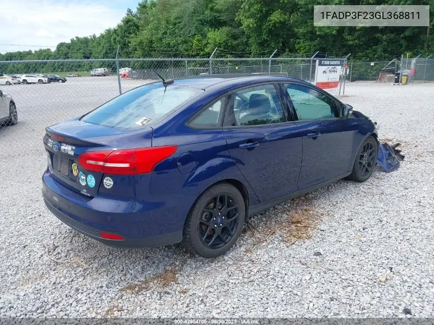 2016 Ford Focus Se VIN: 1FADP3F23GL368811 Lot: 42604705