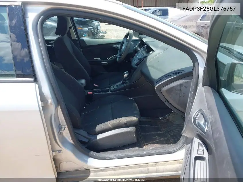 2016 Ford Focus Se VIN: 1FADP3F28GL376757 Lot: 42619014