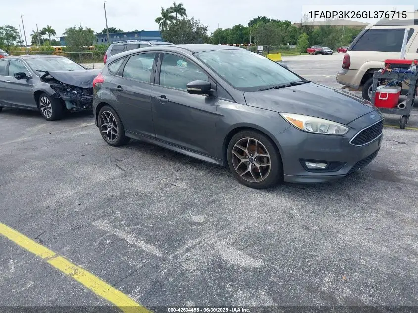 1FADP3K26GL376715 2016 Ford Focus Se