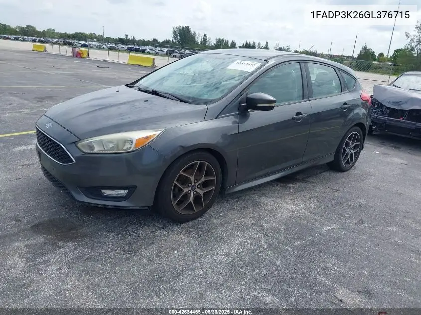 1FADP3K26GL376715 2016 Ford Focus Se