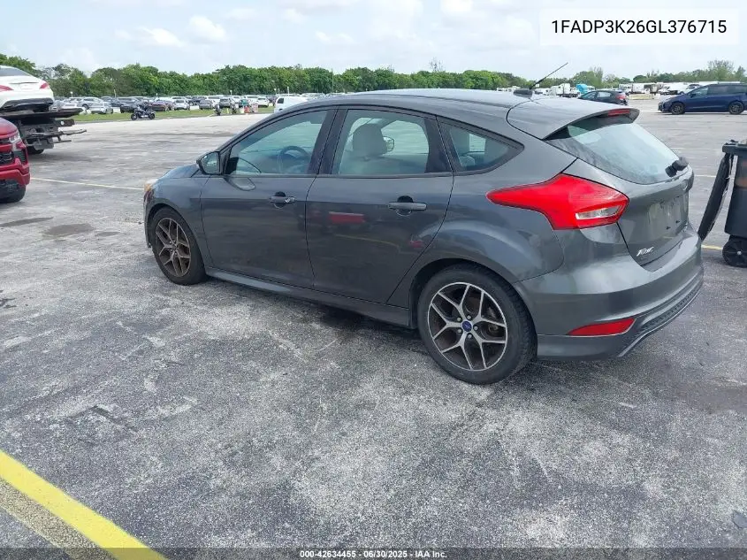 1FADP3K26GL376715 2016 Ford Focus Se