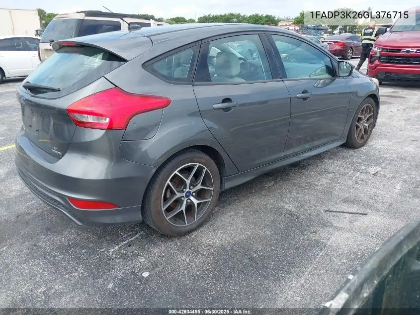 1FADP3K26GL376715 2016 Ford Focus Se