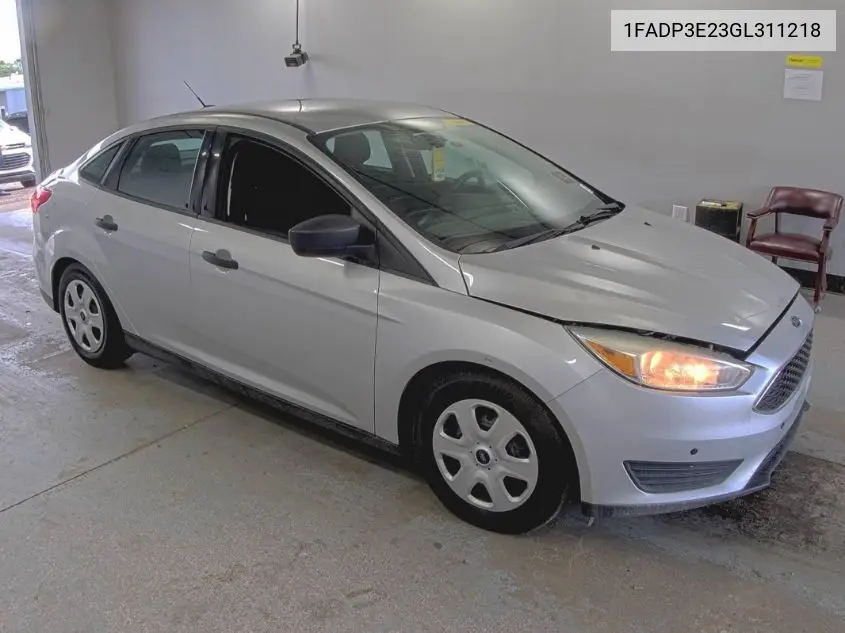 1FADP3E23GL311218 2016 Ford Focus S