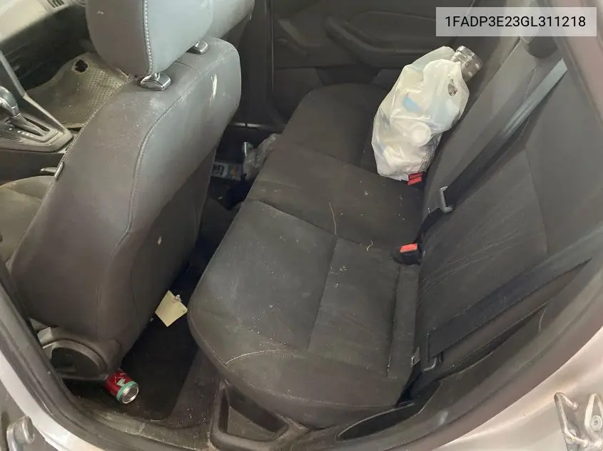 1FADP3E23GL311218 2016 Ford Focus S