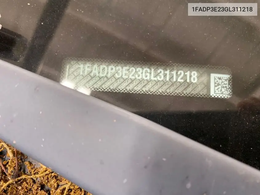 1FADP3E23GL311218 2016 Ford Focus S