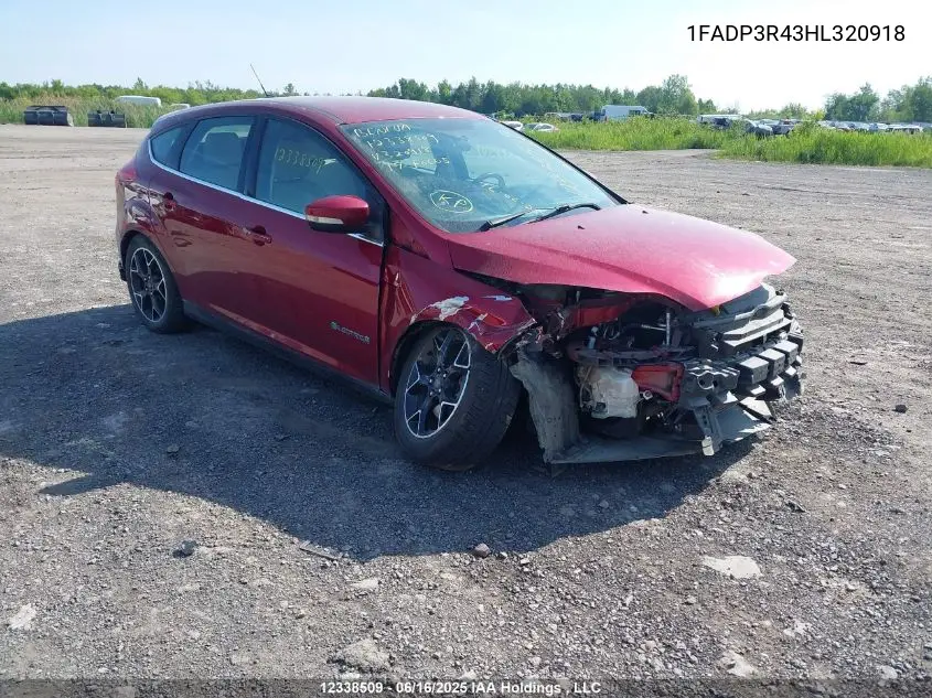 1FADP3R43HL320918 2017 Ford Focus Electric