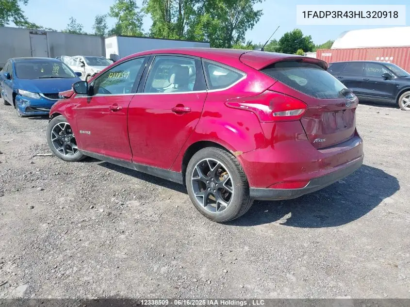 1FADP3R43HL320918 2017 Ford Focus Electric