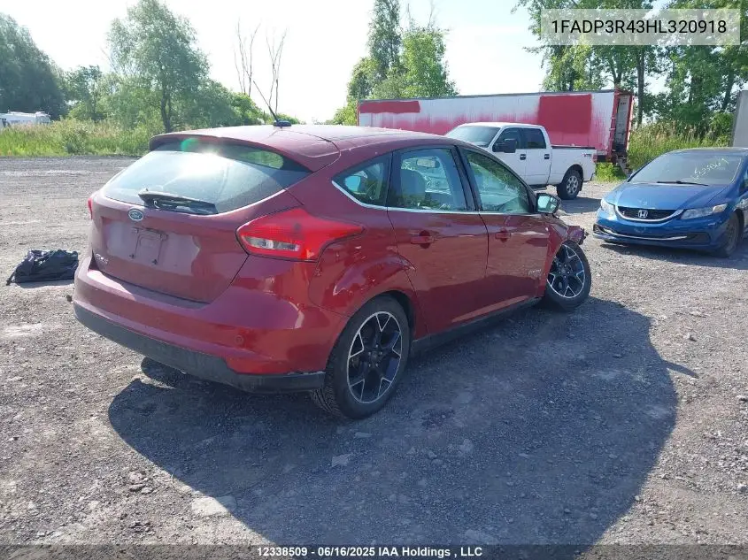 1FADP3R43HL320918 2017 Ford Focus Electric