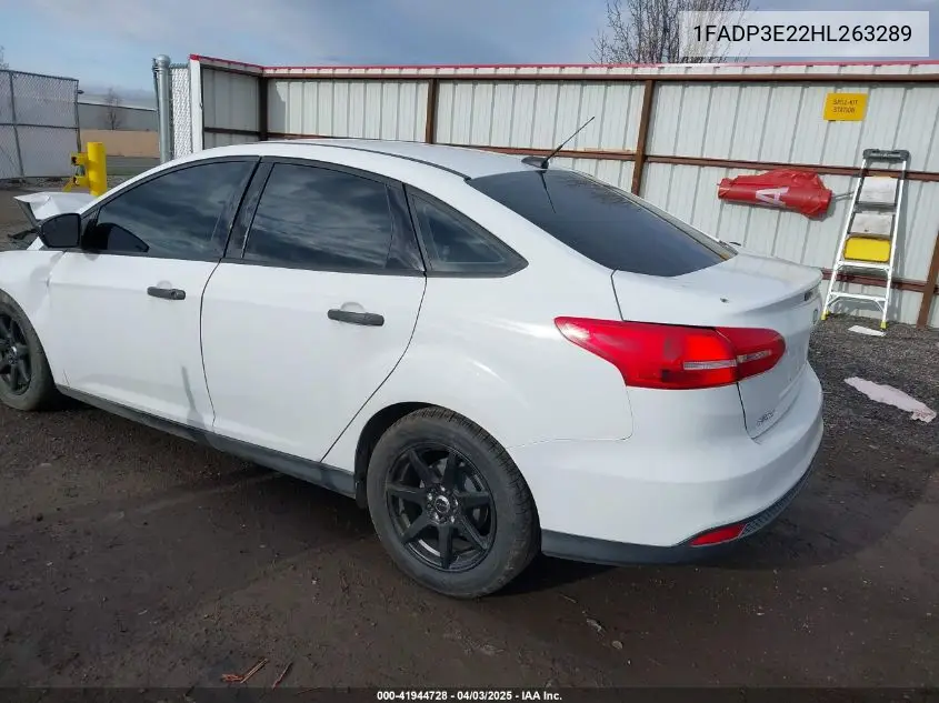 2017 Ford Focus S VIN: 1FADP3E22HL263289 Lot: 41944728