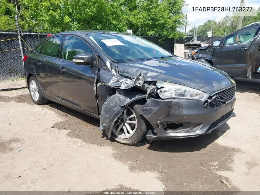 2017 Ford Focus Se VIN: 1FADP3F28HL263277 Lot: 42252785