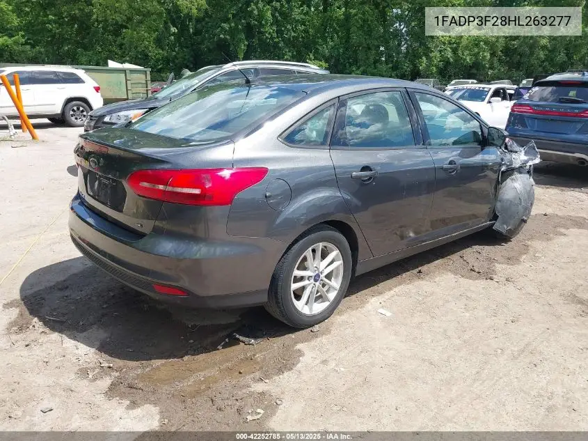 2017 Ford Focus Se VIN: 1FADP3F28HL263277 Lot: 42252785