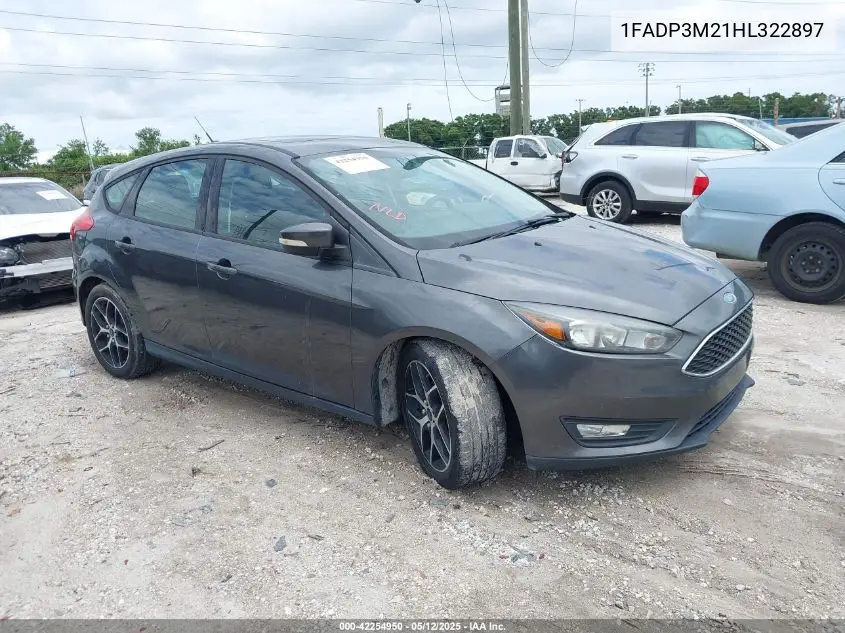 2017 Ford Focus Sel VIN: 1FADP3M21HL322897 Lot: 42254950