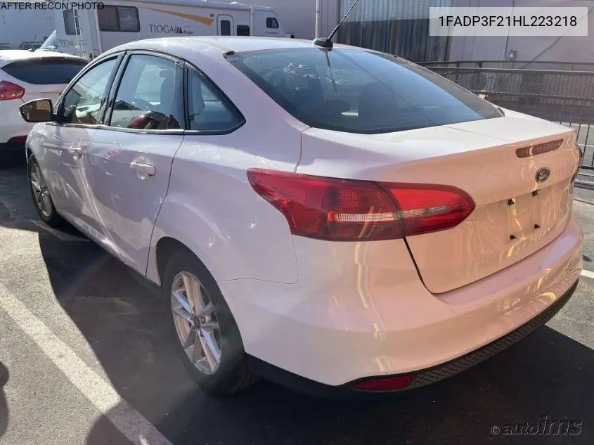 2017 Ford Focus Se VIN: 1FADP3F21HL223218 Lot: 42273348