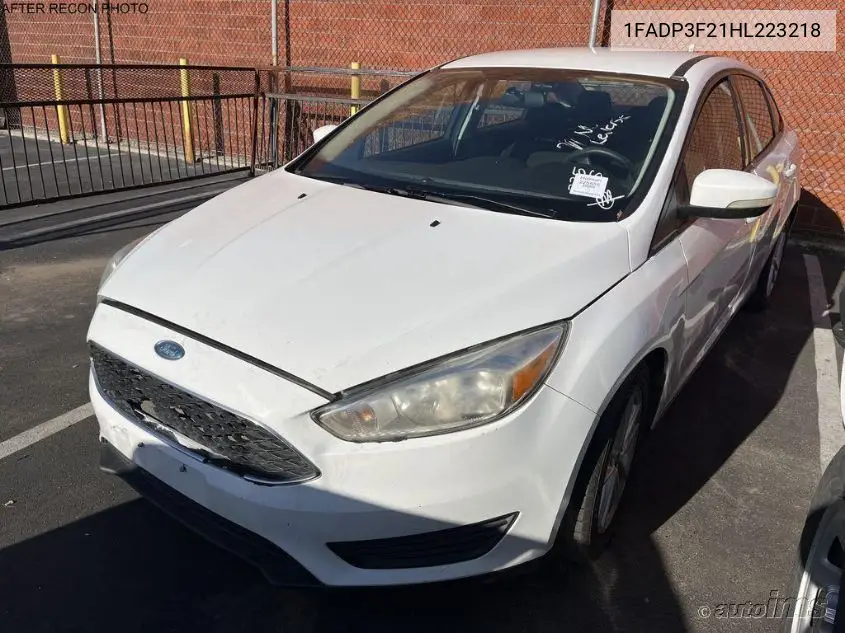 2017 Ford Focus Se VIN: 1FADP3F21HL223218 Lot: 42273348