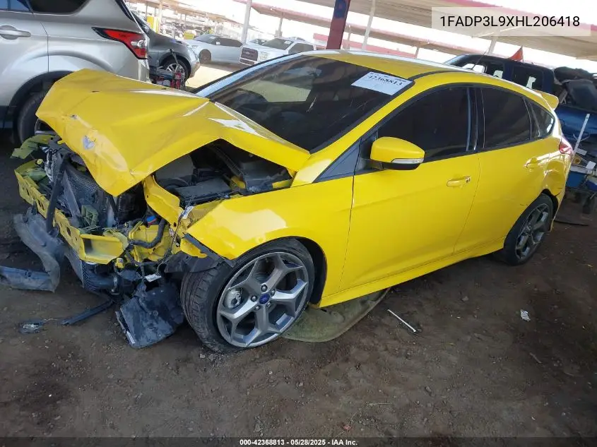 2017 Ford Focus St VIN: 1FADP3L9XHL206418 Lot: 42368813