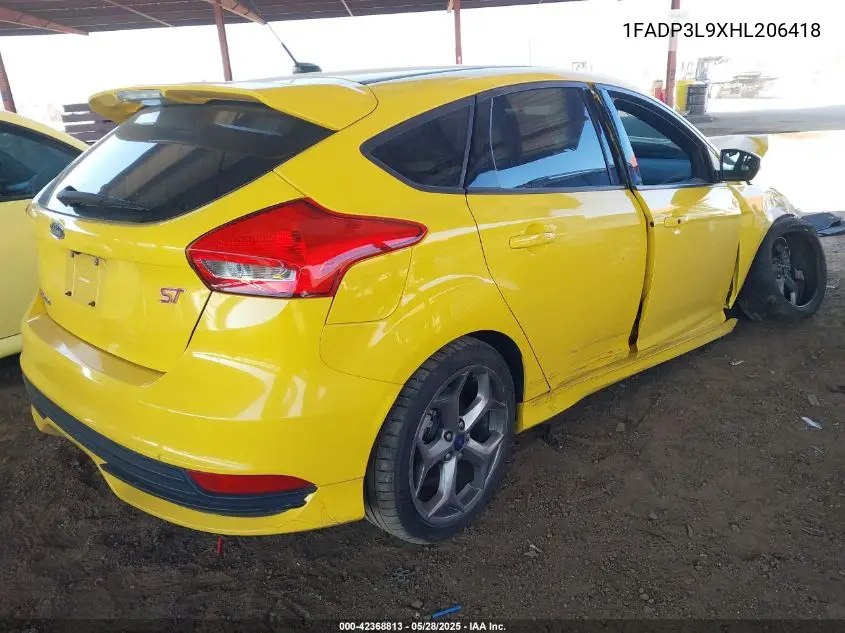 2017 Ford Focus St VIN: 1FADP3L9XHL206418 Lot: 42368813