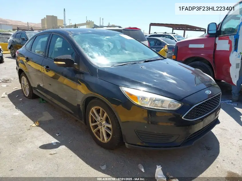 2017 Ford Focus Se VIN: 1FADP3F23HL223401 Lot: 42639766