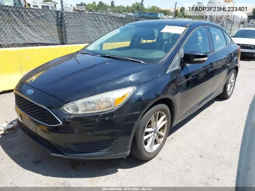 2017 Ford Focus Se VIN: 1FADP3F23HL223401 Lot: 42639766