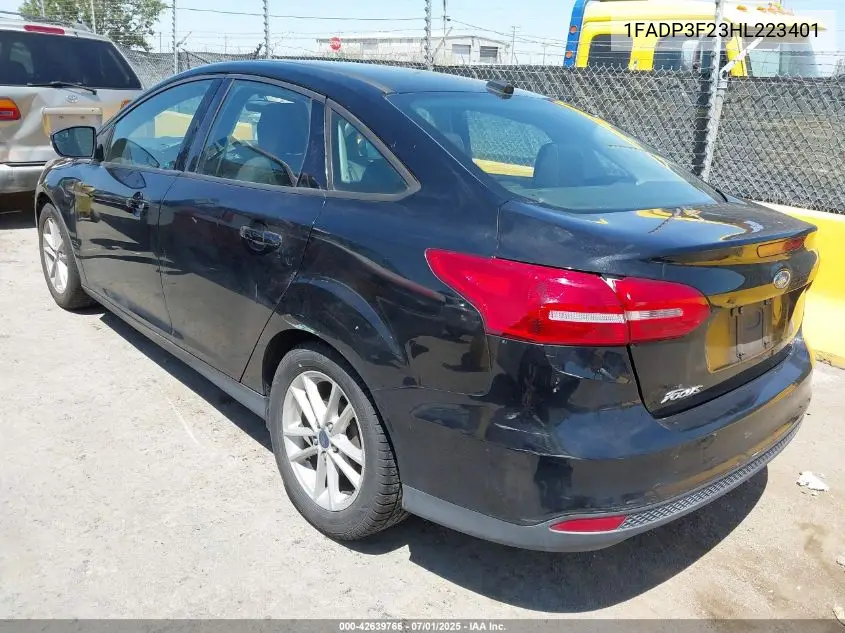 2017 Ford Focus Se VIN: 1FADP3F23HL223401 Lot: 42639766