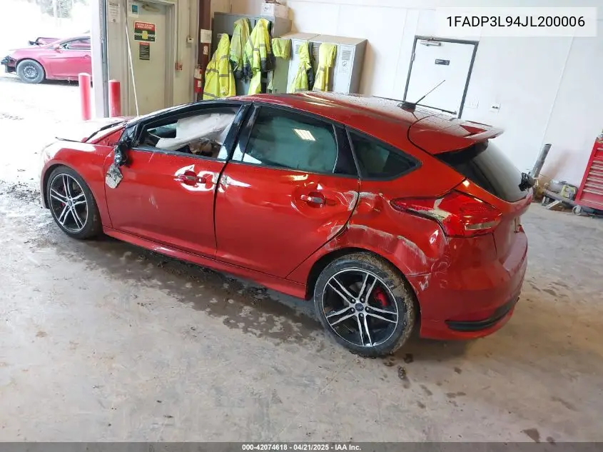 2018 Ford Focus St VIN: 1FADP3L94JL200006 Lot: 42074618