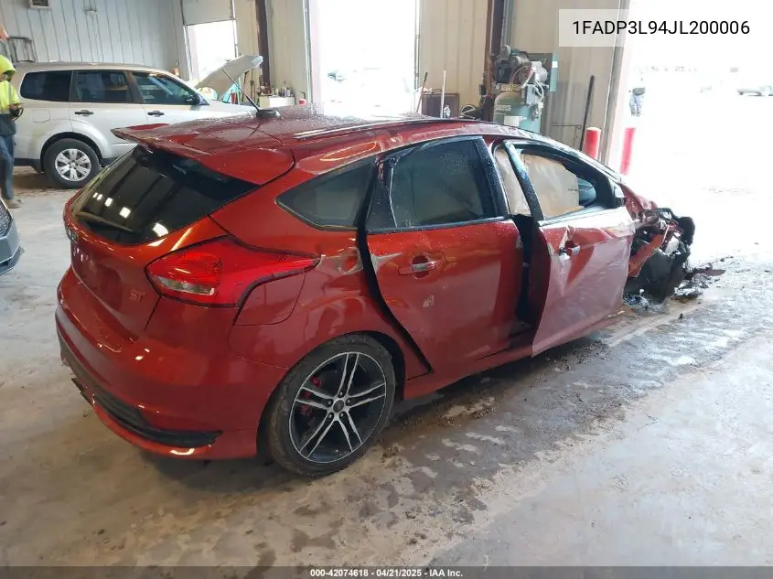 2018 Ford Focus St VIN: 1FADP3L94JL200006 Lot: 42074618