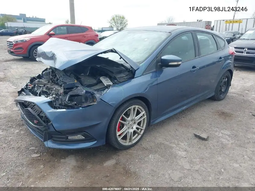 2018 Ford Focus St VIN: 1FADP3L98JL243246 Lot: 42076007