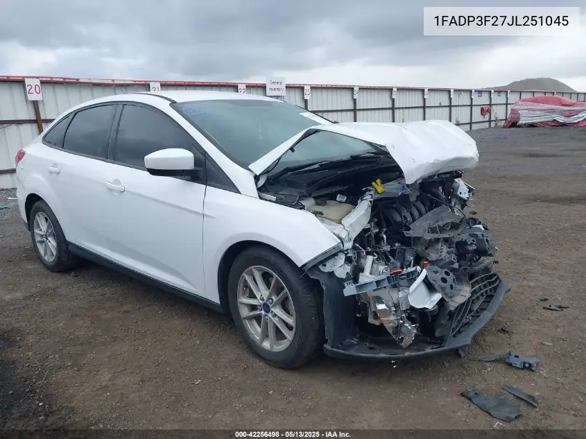 2018 Ford Focus Se VIN: 1FADP3F27JL251045 Lot: 42256498
