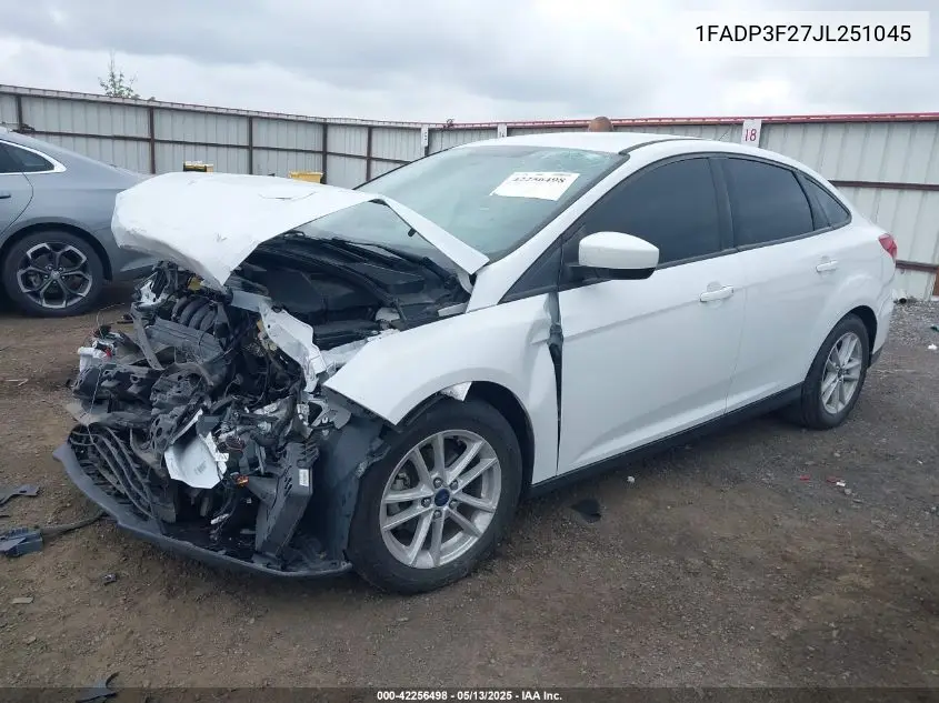 2018 Ford Focus Se VIN: 1FADP3F27JL251045 Lot: 42256498
